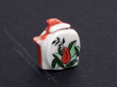 (image for) Miniature Modern Red Tulip Teapot for Dollhouses