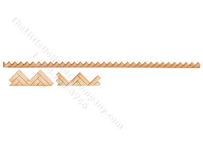 (image for) Miniature Herringbone Flooring Trim For Dollhouses (4 pieces)