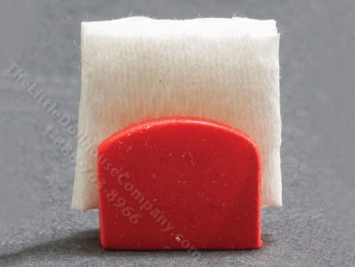 (image for) Miniature Red Napkin Holder for Dollhouses