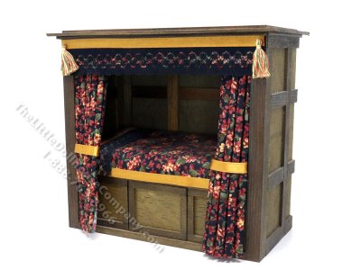 (image for) Vintage Miniature Tudor Canopy Box Bed