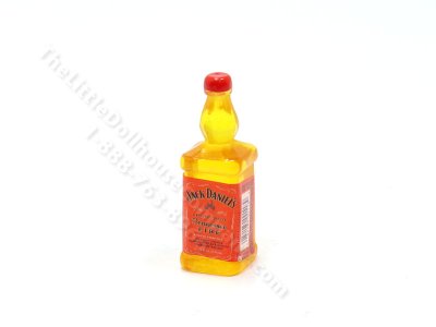 (image for) Miniature Jack Daniels Fire Whiskey Bottle for Dollhouses