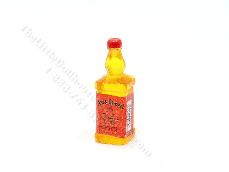 (image for) Miniature Jack Daniels Fire Whiskey Bottle for Dollhouses
