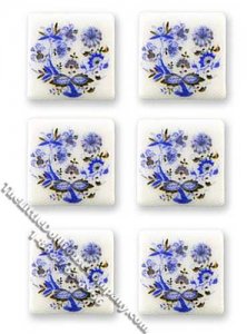 (image for) Blue Onion Tile for Decorating Reutter Fireplace for Dollhouses