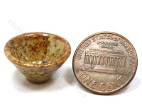 (image for) Miniature Speckled Stoneware Bowl for Dollhouses