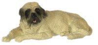 (image for) Miniature 1/2 Scale Laying Mastiff Dog For Dollhouses