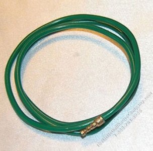 (image for) Dollhouse Scale Model Green Garden Hose with Nozzle