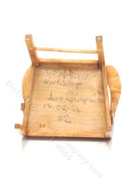 (image for) Handmade Miniature Birdseye Maple Armchair for Dollhouses