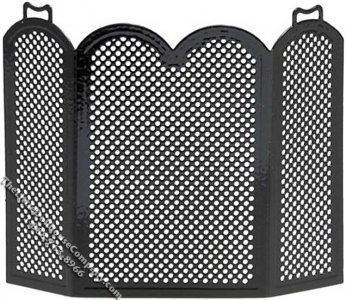 (image for) Miniature Black Fireplace Screen for Dollhouses