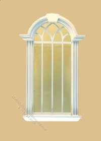 (image for) Miniature Cambridge Decorated Single Window White