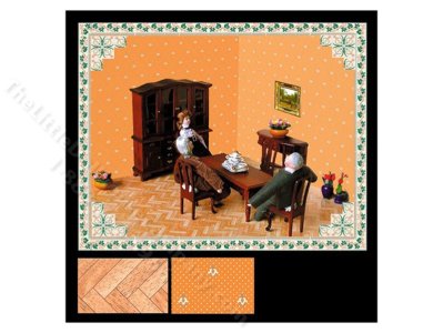 (image for) Wallpapers and Flooring Set for Dollhouses