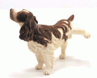 (image for) Dollhouse Scale Model Naughty Brown Springer Spaniel
