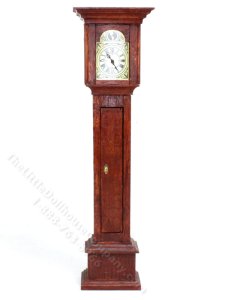 (image for) Miniature Mahogany Grandfather Clock for Dollhouses