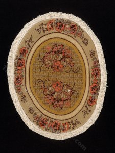 (image for) Miniature Oval Oriental Rug for Dollhouses