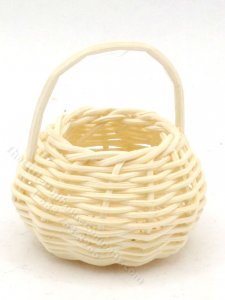 (image for) Miniature Sphere Woven Basket with Handle