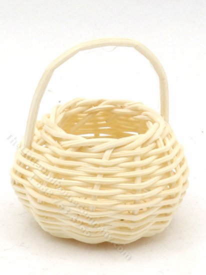 (image for) Miniature Sphere Woven Basket with Handle