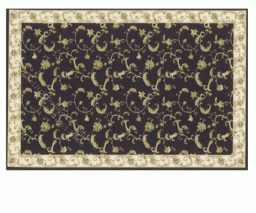 (image for) Miniature Extra Small Scale Black and Gold Rug