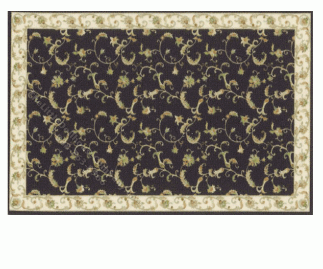 (image for) Miniature Extra Small Scale Black and Gold Rug