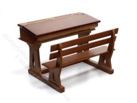 (image for) Miniature Double School Desk for Dollhouses