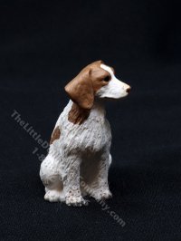 (image for) Miniature Brittany Brown & White Spaniel for Dollhouses
