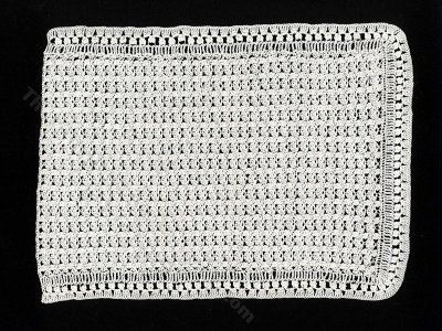 (image for) Miniature Hand Crocheted Lace Coverlet