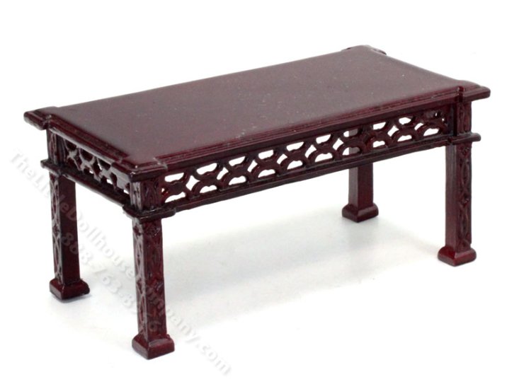 (image for) Dollhouse Miniature Mahogany Coffee Table