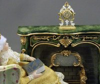 (image for) Faux Marble Dollhouse Fireplace