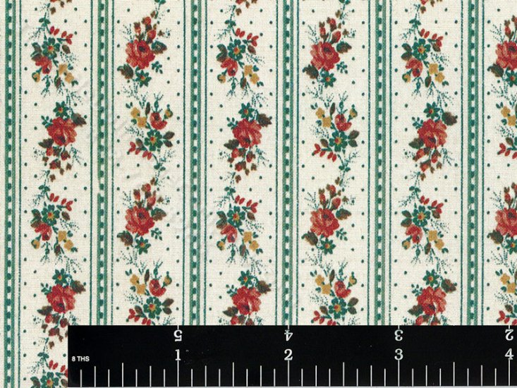 (image for) Tea Rose Miniature Wallpaper for Dollhouses