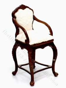 (image for) Miniature Upholstered Bar Stool for Dollhouses