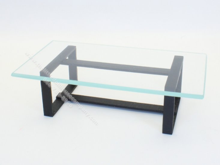 (image for) Modern Glass Coffee Table w/ Black Base by Warren Richardson