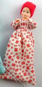 (image for) Baby Flexible Doll in Sleeping Bag by Erna Meyer for Dollhouses