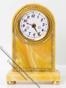 (image for) Miniature Yellow Mantle Clock for Dollhouses