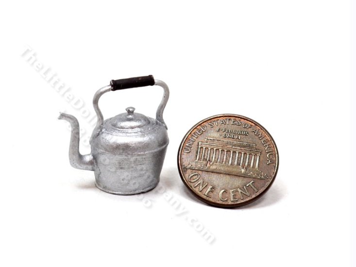 (image for) Miniature Kettle for Dollhouses - Silver