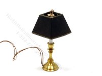 (image for) Miniature 12v Square Table Lamp for Dollhouses - Black