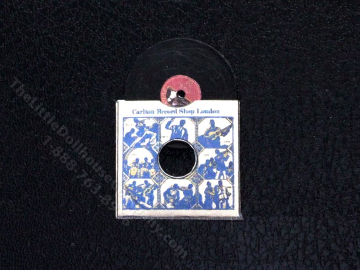 (image for) Miniature "Carlton Records" Vinyl Record for Dollhouses