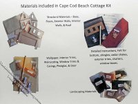 (image for) 1:48 Scale Cape Cod Beach Cottage Dollhouse Kit
