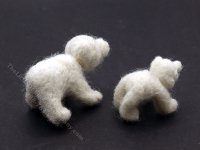 (image for) Miniature Mohair Polar Bear Mother and Cub by Erna Meyer