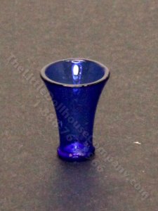 (image for) Miniature Blue Glass Trumpet Vase by Gerd Felka