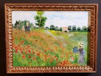 (image for) Miniature Handpainted Monet 'The Poppy Field near Argenteuil'