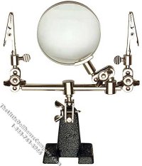 (image for) Dual Clip Extra Hands with Magnifier for Miniature Work