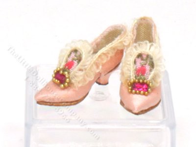(image for) Pink Heels with Embroidered Flower by Judith Blondell