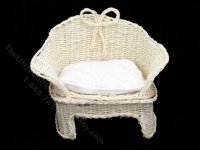(image for) Miniature Natural Wicker Chair for Dollhouses