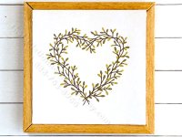 (image for) Miniature Framed Heart Wreath Board Print