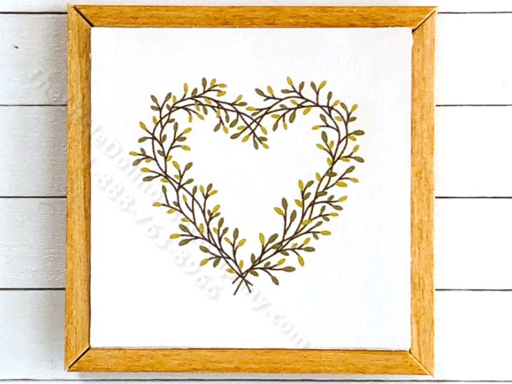 (image for) Miniature Framed Heart Wreath Board Print