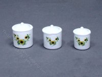 (image for) Miniature Sunflower Garland Canister Set for Dollhouses