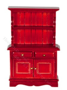 (image for) Miniature Mahogany Bookcase for Dollhouses