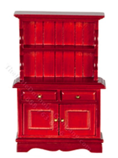 (image for) Miniature Mahogany Bookcase for Dollhouses
