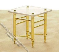 (image for) Miniature Square Brass Coffee Table for Dollhouses