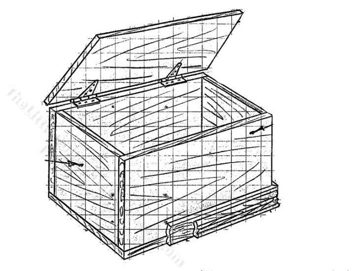 (image for) Miniature Blanket Box Kit for Dollhouses