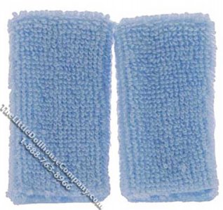 (image for) Miniature Blue Shaggy Towel Set for Dollhouses (2 towels/pack)