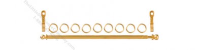 (image for) Miniature Small Curtain Rod Set For Dollhouses
